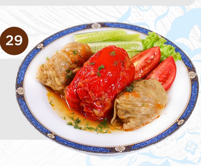 29. Stuffed pepper and cabbage