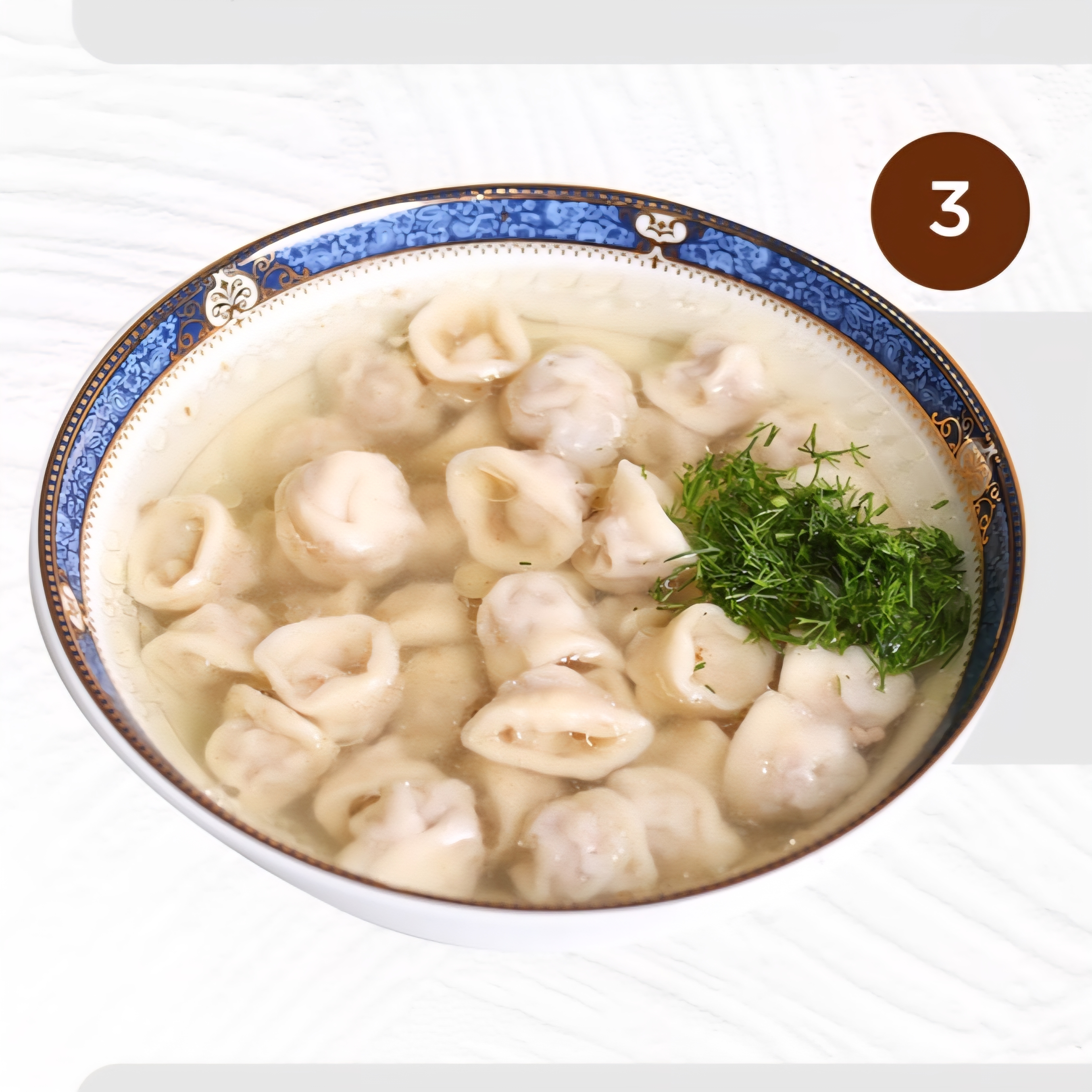 3. Dumplings with soup