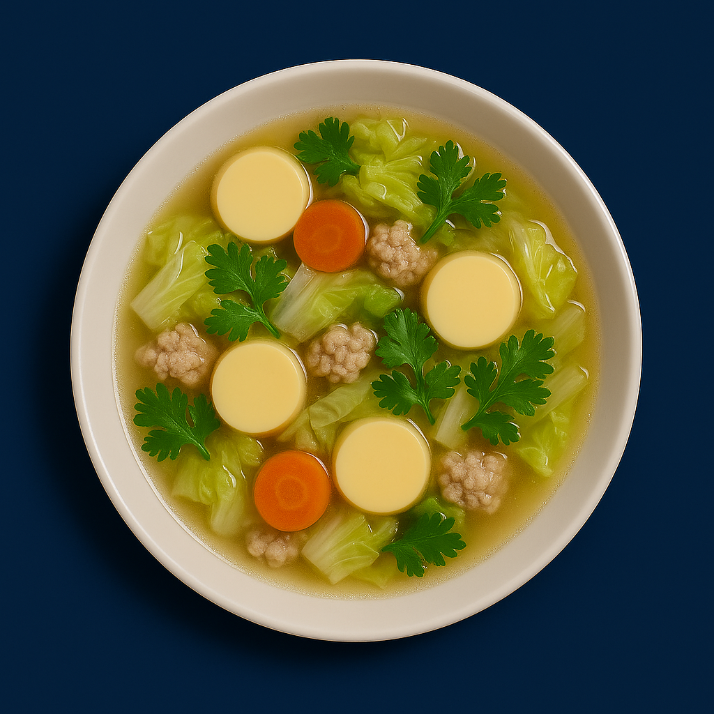 Thai Style Clear Soup with Tofu