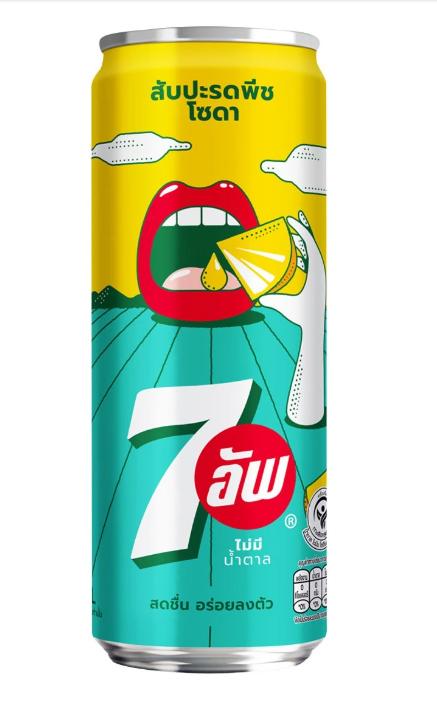 7UP Pineapple Peach Soda Zero Sugar