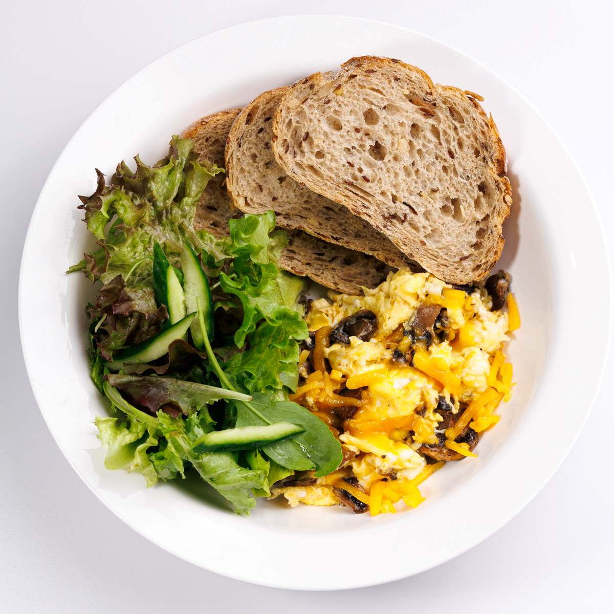 Mushroom Scrambled Omelette