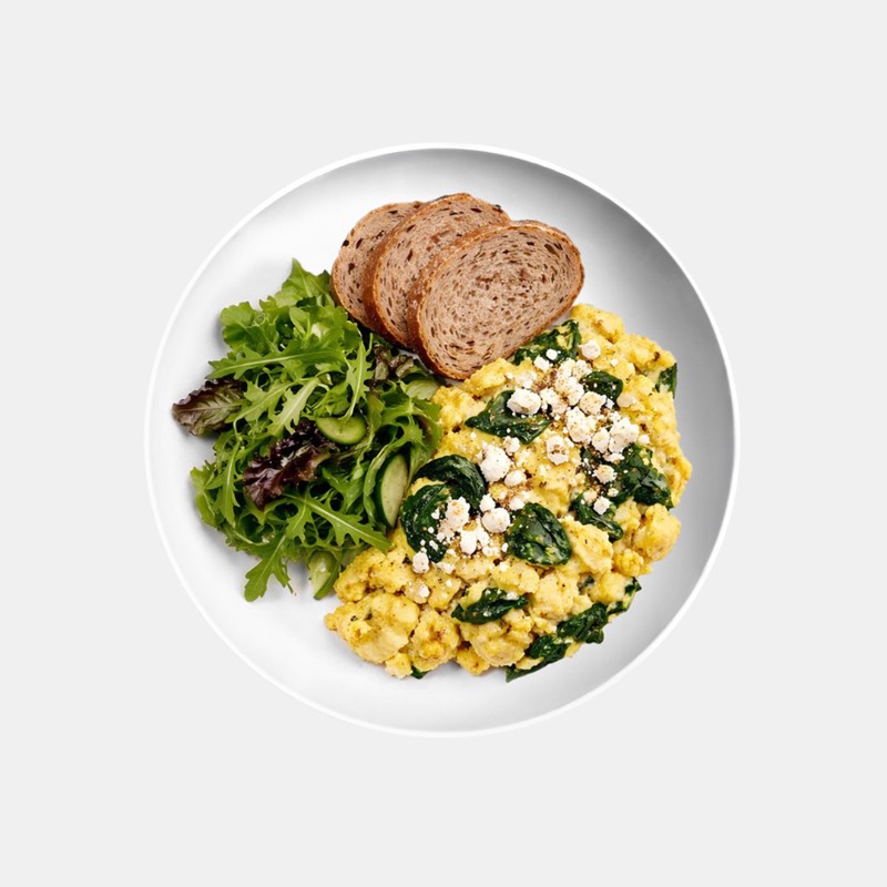 Spinach & Feta Scrambled Eggs