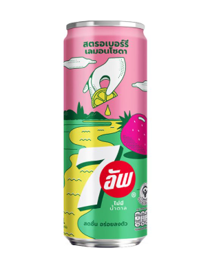 7UP Strawberry Soda Zero Sugar