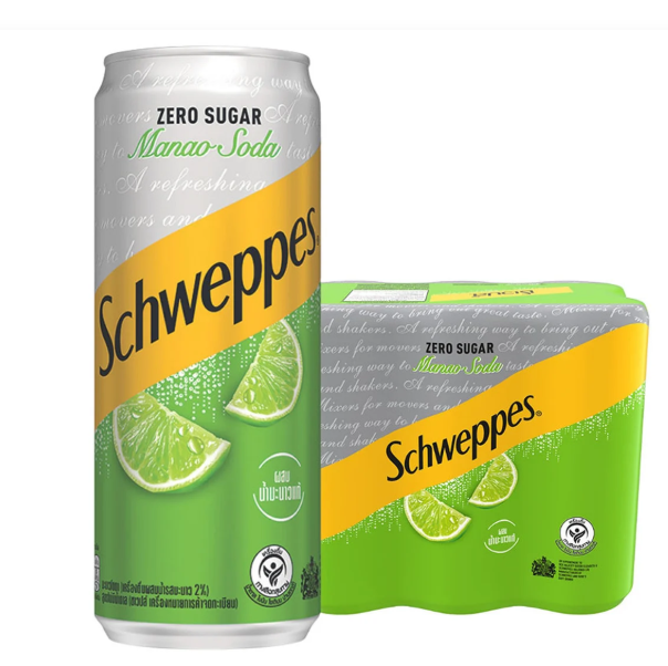 Schweppes manao soda zero sugar