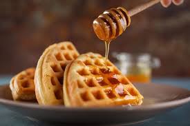 Plain Waffle With Syrup